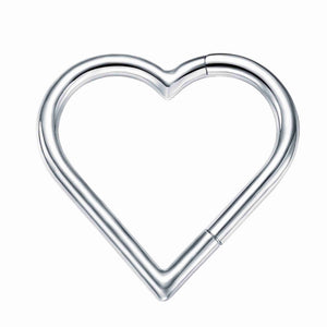 16G G23 Titanium Daith Piercing Earrings Jewelry Heart Clicker