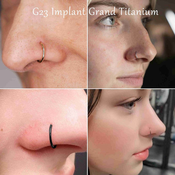 G23 Titanium 20G Nose Rings Hoops 