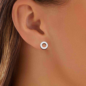 G23 Titanium Earring Studs Minimalist Circle