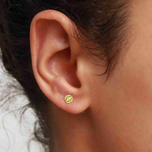 G23 Titanium Evil Eye Stud Earrings for Women