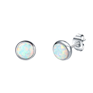 G23 Titanium Opal Stud Earrings for Women