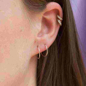 G23 Titanium Thin Hoop Earrings for Women Hypoallergenic 20G